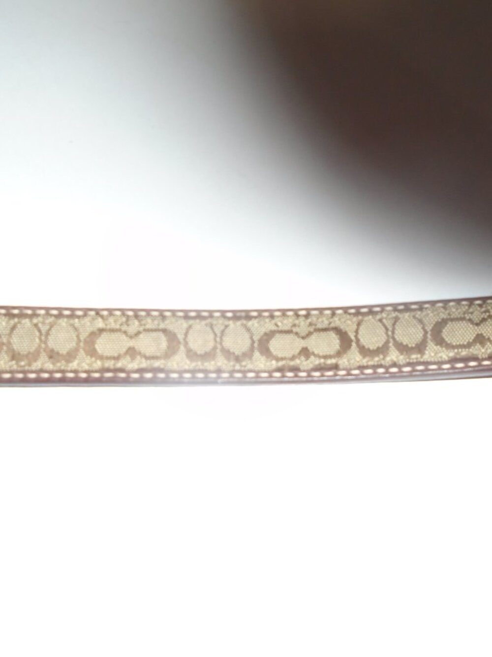 COACH BROWN LEATHER BROWN JACQUARD SIGNATURE C DOG PET COLLAR 60178 SIZE SMALL - Picture 10 of 16